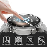 2-Pack For Amazfit Balance Smartwatch Screen Protector Case, Hard Pc Bumper Built-In Tempered Glass Film Face Cover Replacement Accessories For Balance Smart Watch