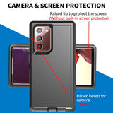 Heavy Duty Shockproof Rugged Defender Protective Case for Samsung Galaxy Note 20 5G, 3 in 1 Bumper Cover, Black