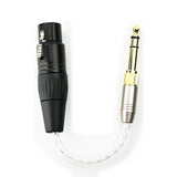 3.5Mm 1/8" Trs Male & 6.3Mm 1/4" Adapter To 4-Pin Xlr Balanced Female Headphone Audio Adapter Cable