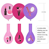30 Pcs Makeup Balloons 12 Inch Spa Party Latex Balloons for Girls Cosmetics Theme