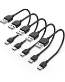 0.75ft Short USB C Cable, 5 Pack Durable USB A to USB Type C 3A Fast Charging Cables for Charging Station Compatible with iPhone 16/15 Pro Max