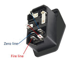 10A 250V Rocker Switch Power Socket Inlet Module Plug 10A Fuse With Indicator Light 2 Pin Iec320 C8 For Household Appliances Or Diy Device2-Pack