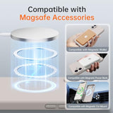 For 16 Case With 2 Screen Protectors - Compatible With Magsafe - Upgraded Camera Protection - Liquid Silicone Protective Phone Case For Men, Women,Girls - Rock Grey