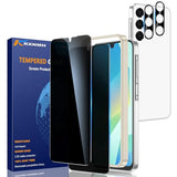 2+2 Pack For Samsung Galaxy A16 Privacy Screen Protector With Galaxy A16 5G Privacy Screen Protector Camera Lens Protector Full Coverage Upgrade Edge Protection Bubble Free Anti-Blue Light