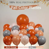 Fall Balloon Arch Kit: Terracotta, Peach, Orange, Gray - 130 Piece