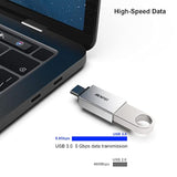 BENFEI USB C to USB 3.0 Adapter, 3 Pack USBC to USB Adapter, Compatible with MacBook 2018 2017 2016, Samsung Galaxy Note 8, Galaxy S8 S8+S9, Google Pixel, Nexus, Silver