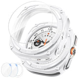 Rugged Bezel Case For Samsung Galaxy Watch Ultra Screen Protector 2025 47Mm - Soft Tpu Bumper Face Cover + 2 Tempered Glass Film For Galaxy Watch 7 Ultra / 8 Ultra Accessories