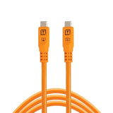 TetherPro Optima 10Gbps Gen 2 USB-C, 10' (3m), Straight to Straight, High-Visibility Orange