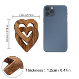 Valentine'S Day Romantic Heart Gifts For Her, Handmade Wood Hearts Shape For Couple Wife Husband Wedding Anniversary Birthday Present (Linked Hearts (7Cm))
