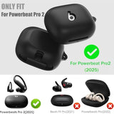 Beats Powerbeats Pro 2 Case with Cleaner Kit, Soft Silicone Case for New Powerbeats Pro 2 Cover Protective Skin with Keychain, Cleaning Pen for Beats Powerbeats Earbuds, Jet Black