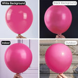 123Pcs Hot Pink Balloon Arch Kit Magenta & Dark Pink Balloons for Parties