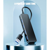 Usb Hub 3.0, 4-Port Usb 3.0 Hub Multi Usb Port Expander For Laptop, Xbox, Flas