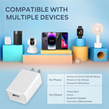 Wall Charger Cube 5V2A Usb Power Supply Charging Block Universal Wall Plug Brick Portable Travel Fast Charger Power Adapter For Iphone, Samsung Galaxy, Lg (2Pcs-White)