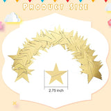65 Feet Glitter Star Paper Garland Banner Hanging Decoration Star Streamers Double Side 2026 Graduation Decorations For Wedding Birthday Festival New Year Party Decoration (Gold)