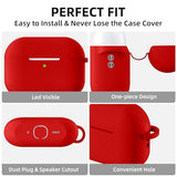 for AirPods Pro 3 Case, Soft Silicone Protective Cover Compatible with AirPods Pro 3 Case 2025 with Keychain for Women and Men,Led