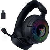 Razer Kraken V4 Wireless Gaming Headset: 2.4GHz, Bluetooth, USB - Super Wideband Mic - 40 mm Drivers - 9 Zone RGB Lighting - for PC, Mac, PS5,