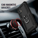 For Galaxy A13 4G Case, Samsung A13 4G Case With Hd Screen Protector, Military-Grade Ring Holder Kickstand Car Mount 15Ft Drop Tested Shockproof Cover Phone Case For Samsung Galaxy A13 4G, Black