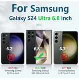 For Samsung Galaxy S24-Ultra Case: Rugged Protective S24 Ultra 5G Mobile Phone Cover With Kickstand & Slide | Tpu Shockproof Textured Bumper Military Grade Drop Protection, 6.8 Inch Black