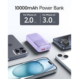 10000Mah Portable Charger,Small Phone Charger?Fast Charging Power Bank,Mini External Battery Pack With Built-In Cable, Compatible With Iphone 14/14 Plus/14 Pro/13/13 Mini/13 Pro/12/Samsung