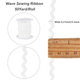 50Yard Rick Rack Trim Ribbon Wave Sewing Bending Fringe Trim 5.5Mm For