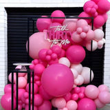 120pcs Hot Pink Balloon Garland Kit for Engagement, Bridal, Bachelorette & Tropical Parties