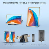 15.6" Triple Laptop Screen Extender, Fhd 1080P Ips Laptop Monitor Extender, Detachable Screen Travel Monitor Laptops With Speakers, Plug&Play, Compatible With Mac/Android/Win