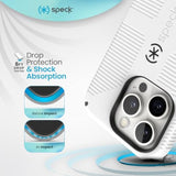 Speck CandyShell Grip Case - iPhone 16 Pro Slim MagSafe - White/Black