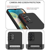 Stylish Slim Liquid Silicone Full-Body Protective Case for Samsung Galaxy A23 4G 5G Phone (Black)