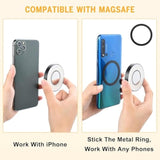 Magnetic Selfie Phone Light With Clip Mirror Rechargeable Led Selfie Ring Light Compatible For Iphone Magsafe Video Recording/Pictures/Tiktok/Zoom Calls/Make Up