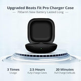 Charging Case Replacement Compatible For Beats Fit Pro, Portable Charger Case Support To Wireless Pairing, With Sync Button, 700Mah Built-In Battery, Charge Earbuds 3 Times, Black