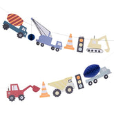 Meri Meri Construction Party Banner (Pack of 1). 14' Party Garland Including Excess Cord