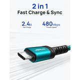 Micro Usb Charger Cable, (3-Pack 3.3Ft+6.6Ft+10Ft) Android Charger Micro Usb To Usb A Nylon Braided Cord Compatible With Samsung Galaxy S6 S7 Edge Note 5, Kindle And More-Green
