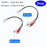 2 Pack 6Ft Rca Female To Speaker Wire, Rca Female Plug Adapter Connector To Ba