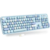Usb Wired Computer Keyboard - Retro Typewriter Keyboard - Full Size Office Key