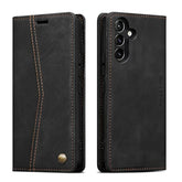 Case For Samsung Galaxy A16 4G/5G, Vintage Pu Leather Wallet Case Card Slot Kickstand Magnetic Closure Shockproof Flip Folio Case Cover For Samsung Galaxy A16 - Retro Black