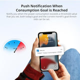 Powct Smart Power Meter, Wifi Connected Switch With Overload Protection, Real-Time Energy Monitoring, Lcd Display, Work With Alexa/Google Home/Ifttt