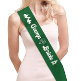 Camp Bride Sash Camping Bachelorette Party Decorations, Retro Sage Green Tribe Bridesmaids Sashes For Bridal Shower Engagement Wedding Supplies