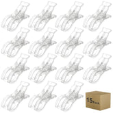 15 Pack Balloon Arch Clips, Large Clear Spring Clamps For Backdrop, 3.5'' Plastic Clips Supplies For Birthday Decoration Accessories Beach Towels Crafts Swimming Pool Photography Studios