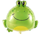 4Pcs Large Green Frog Mylar Foil Balloons Animal Themed Birthday Party Decorations