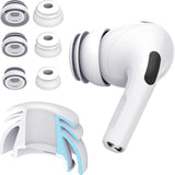 Premium Multi-Flange Eartips For Airpods Pro 1&2 (S/M/L) – Always Fits, Never Slips