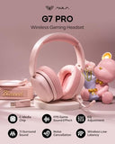 X Aula G7 Pro Wireless Gaming Headset, Dual Mode BT5.3 & 2.4GHz, 7.1 Surround Sound, 80+ Hour Battery, RGB Light, with Noise Canceling Mic for PS5,