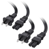 Cable Matters 2-Pack 2 Prong Vizio TV Power Cord Replacement - 6ft, NEMA 1-15P to IEC C7, Polarized AC Power Cord for PS2, TV, and More