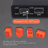 Sfp Dust Covers, Fiber Optical Port Plug, Anti-Dust Caps, Silicone Protector For Transceiver Module/Switch/Network Cards/Router/Media Converters, 10Pcs/Pack