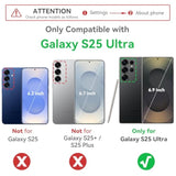 For Galaxy S25 Ultra Wallet Case Detachable With Card Holder For Women, Glitter Pu Leather Strap Magnetic Flip Wallet Removable Phone Case Cover For Samsung Galaxy S25 Ultra 5G 6.9", Rose Gold