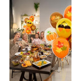 Fall Thanksgiving Balloons 12Inch Brown Gold Orange Latex Little Pumpkin Balloons for Party Decor