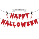 Pre Strung Happy Halloween Banner 8ft Garland Scary Killer Party Decor