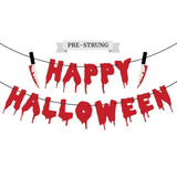 Pre Strung Happy Halloween Banner 8ft Garland Scary Killer Party Decor