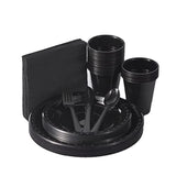 175 Pcs Black Party Supplies Disposable Dinnerware Set Plastic Plates And Paper Napkins Cups Silverware Serve 25 Sets For Birthday Bridal Shower Wedding Engagement Graduation Parties