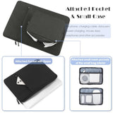 13-Inch Laptop Sleeve Case For 2025 Macbook Air 13.6 Inch M4 A3240 Accessory Traveling Carrying Case Water-Resistant Bag Cover With Small Bag For Macbook Air 13'' M4 (Black)