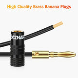 Banana Plugs with Dual Set Screws,Black and Red Aluminum Shell,6 Pairs